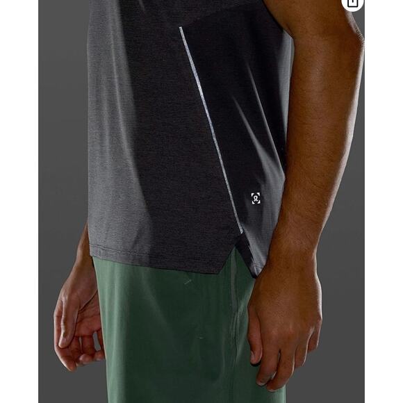 Lululemon Fast and Free Short Sleeve Shirt Heathered Graphite Gray Size Medium - Picture 8 of 10